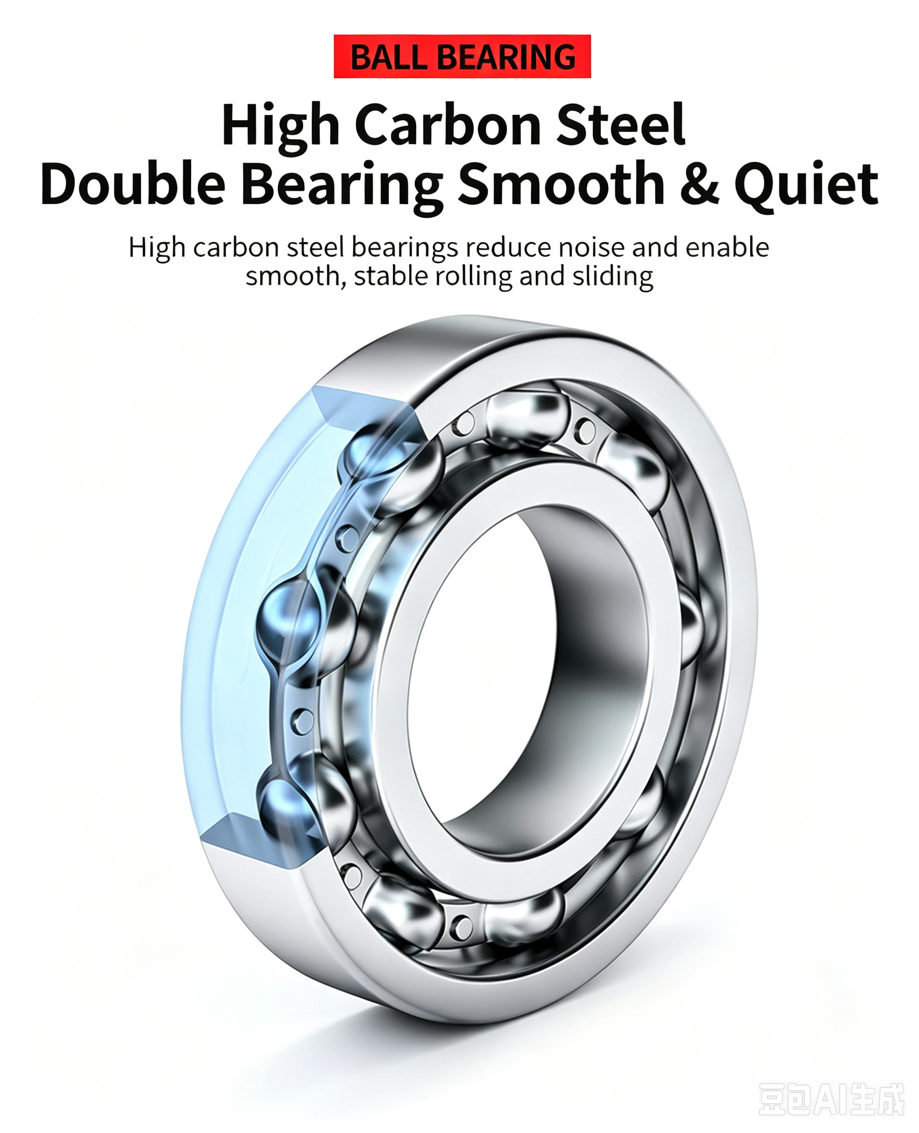 Sealed precision ball bearings inside medical casters